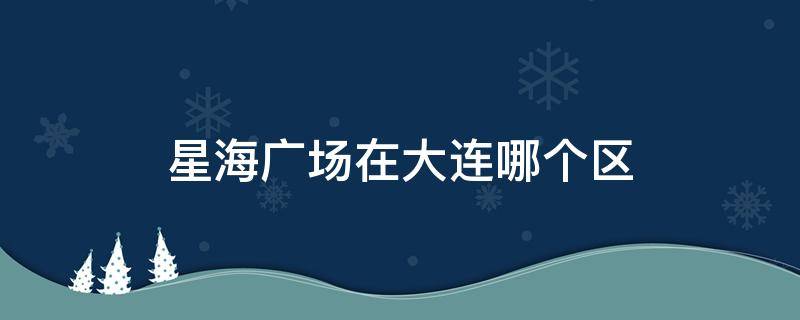 星海广场在大连哪个区（星海广场属于大连哪个区）