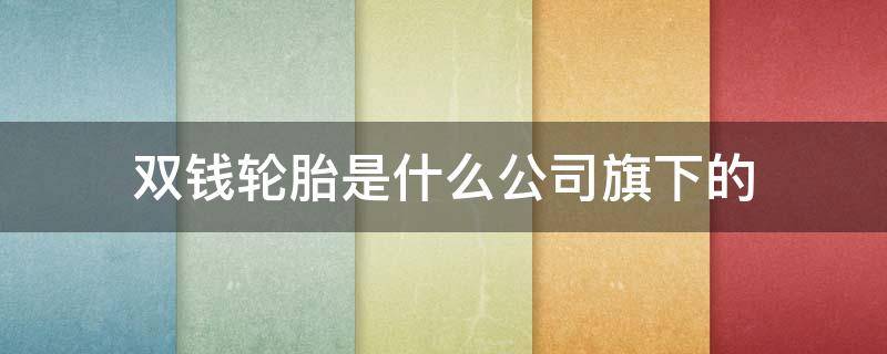 双钱轮胎是什么公司旗下的（双钱轮胎公司怎么样）