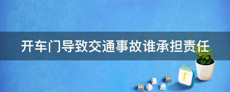 开车门导致交通事故谁承担责任（开车门导致的车祸）