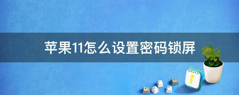苹果11怎么设置密码锁屏 苹果11怎么设置密码锁屏幕