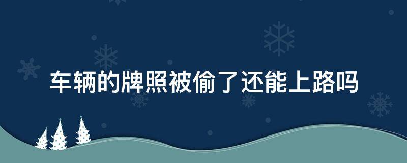 车辆的牌照被偷了还能上路吗 上牌照的车被偷了怎么办