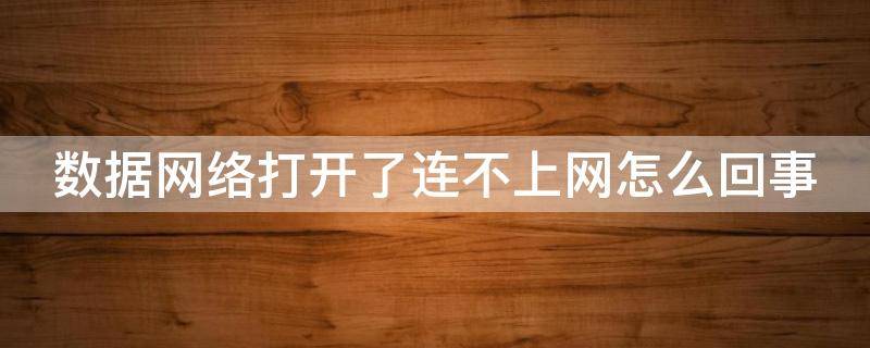 数据网络打开了连不上网怎么回事（数据网络打开了连不上网怎么回事苹果）