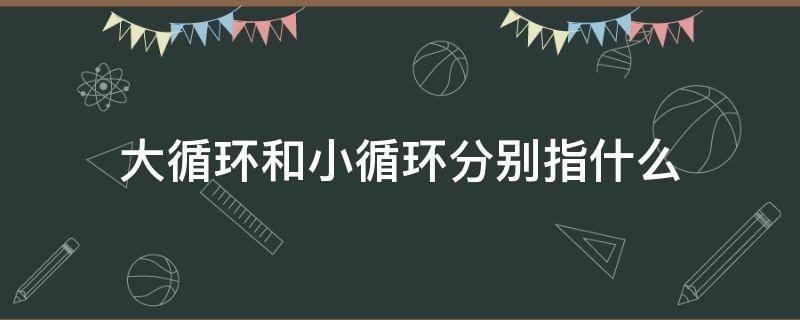 大循环和小循环分别指什么 心脏大循环和小循环分别指什么