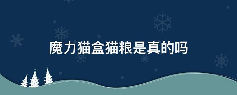 魔力猫盒猫粮是真的吗（魔力猫盒的猫粮是正品吗）