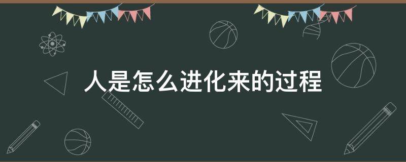 人是怎么进化来的过程 人类是怎么进化的过程