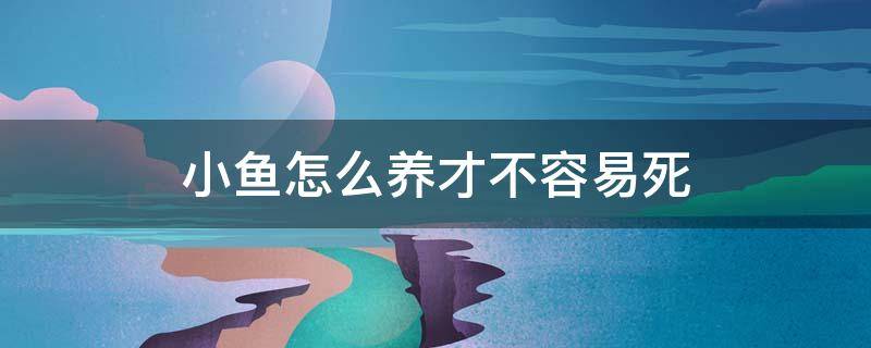 小鱼怎么养才不容易死 养什么小鱼不容易死