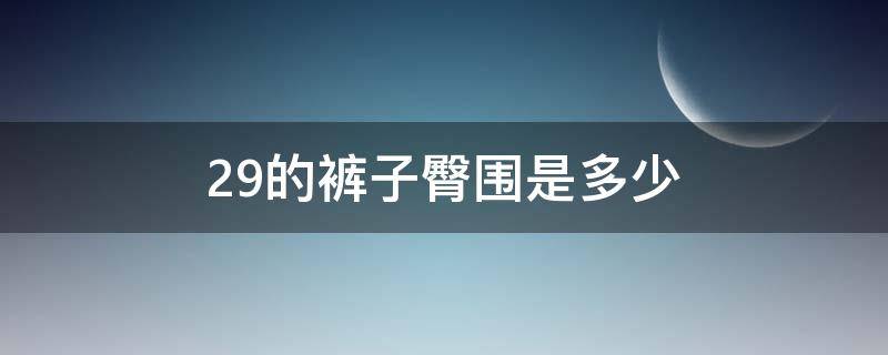 29的裤子臀围是多少 28码裤子臀围是多少