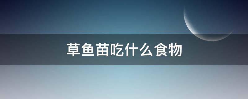 草鱼苗吃什么食物 草鱼苗吃什么食物为主