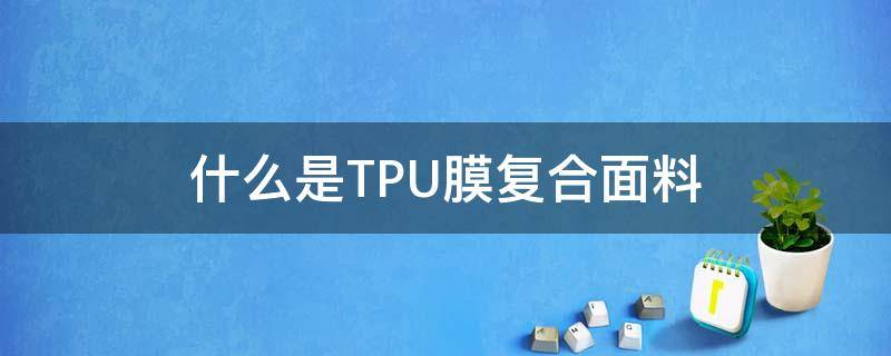 什么是TPU膜复合面料（tpu 复合膜和tpu薄膜的区别）