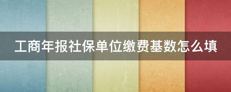 工商年报社保单位缴费基数怎么填（工商年报社保单位缴费基数怎么填?）