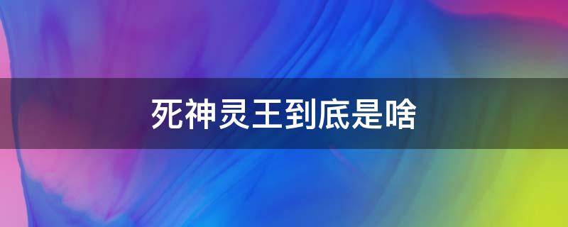 死神灵王到底是啥 死神灵王是谁