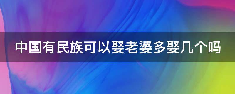 中国有民族可以娶老婆多娶几个吗 中国各民族可以通婚吗