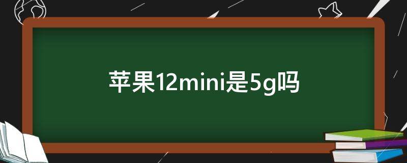 苹果12mini是5g吗（苹果12mini到底有没有5g）