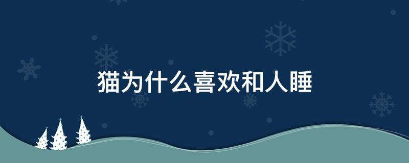 猫为什么喜欢和人睡 猫为什么喜欢和人睡床上