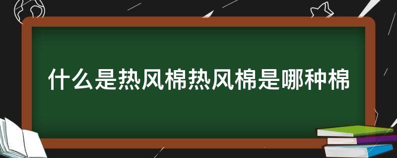 什么是热风棉热风棉是哪种棉（热风棉百科）