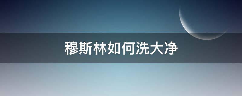穆斯林如何洗大净 穆斯林如何洗大净男