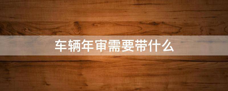 车辆年审需要带什么（车辆年审需要带什么东西）
