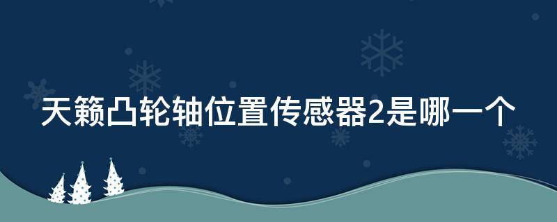 天籁凸轮轴位置传感器2是哪一个 天籁v6报凸轮轴位置传感器