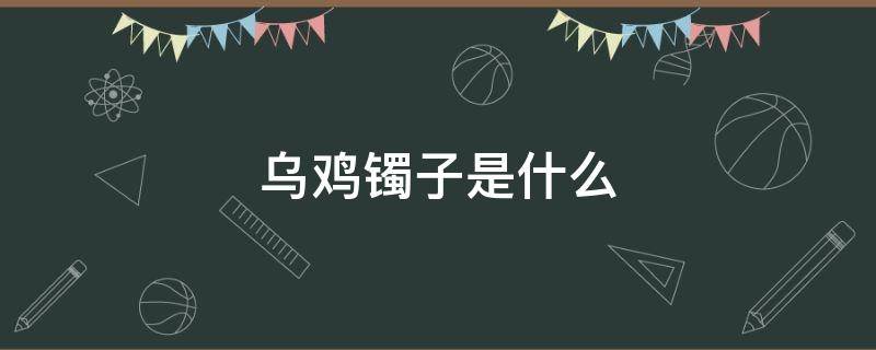 乌鸡镯子是什么（镯子乌鸡什么意思）
