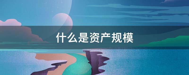 什么是资产规模 什么是资产规模分析