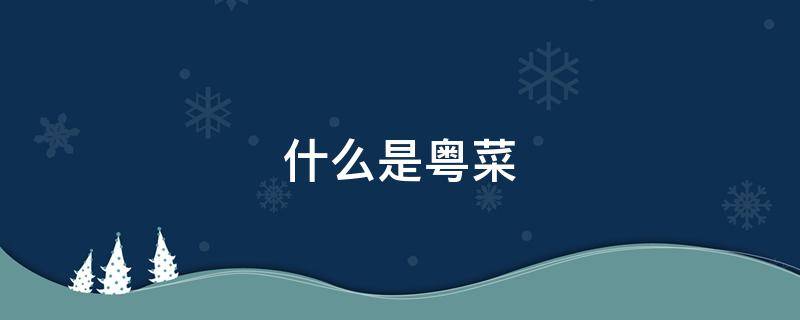 什么是粤菜 什么是粤菜的灵魂