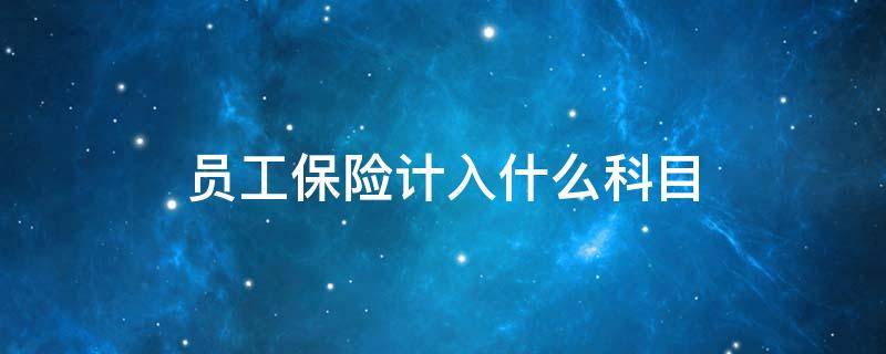员工保险计入什么科目（给员工买保险计入什么科目）