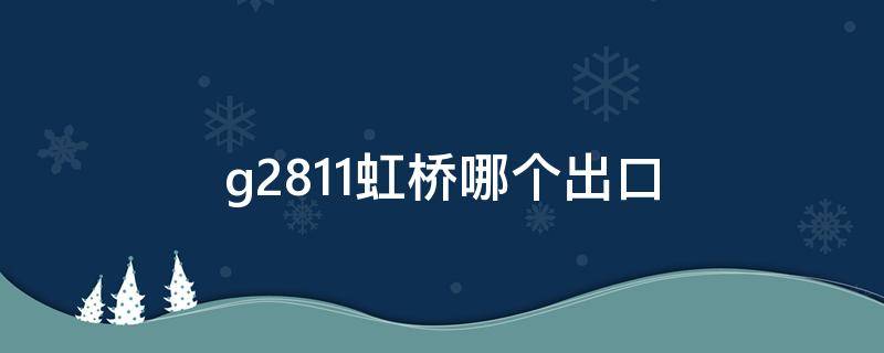 g2811虹桥哪个出口（g2811上海虹桥出站口）