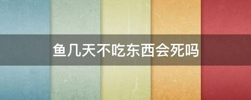 鱼几天不吃东西会死吗（鱼一个星期不吃东西会死吗）