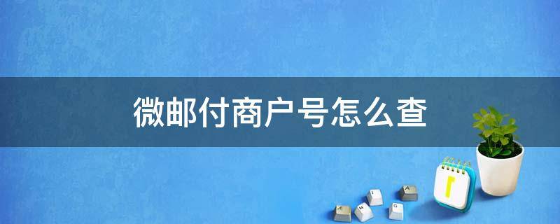 微邮付商户号怎么查 怎样查微邮付商号