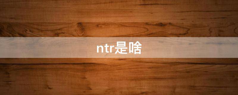 ntr是啥（NTR是什么?）