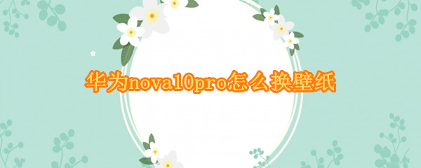 华为nova10pro怎么换壁纸（华为nova8pro壁纸怎么换）