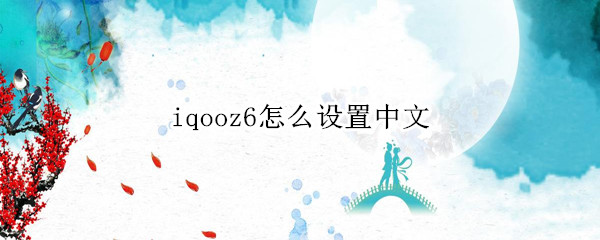 iqooz6怎么设置中文 iqooz6参数配置
