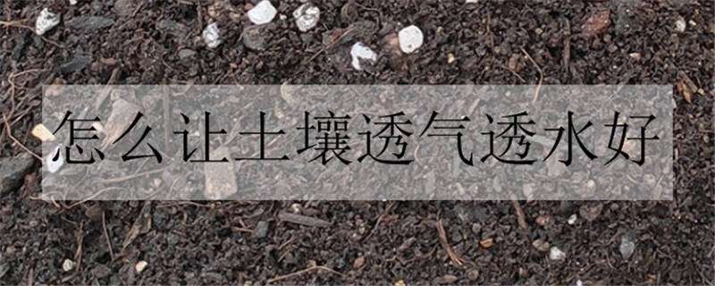 怎么让土壤透气透水好（怎么让土壤透气透水好些）