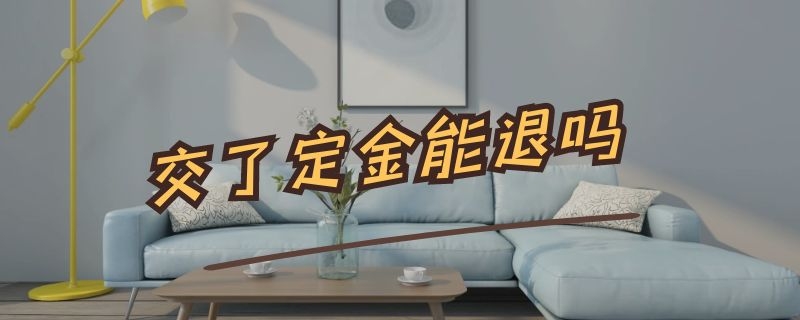 交了定金能退吗（没有预售证的房子交了定金能退吗）