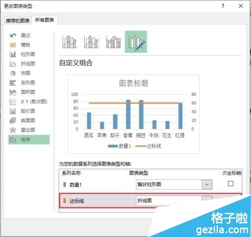 Excel2016中怎么给一张图表添加趋势线和达标线