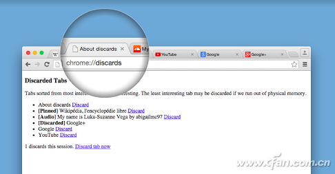 Chrome自动丢弃最不感兴趣的标签页?（chrome最近关闭的标签页取消显示）