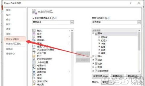 powerpoint2013菜单选项卡怎么定义名称?