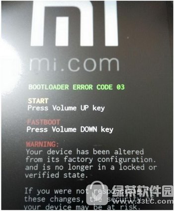 小米平板2刷机出现bootloader error code03怎么办