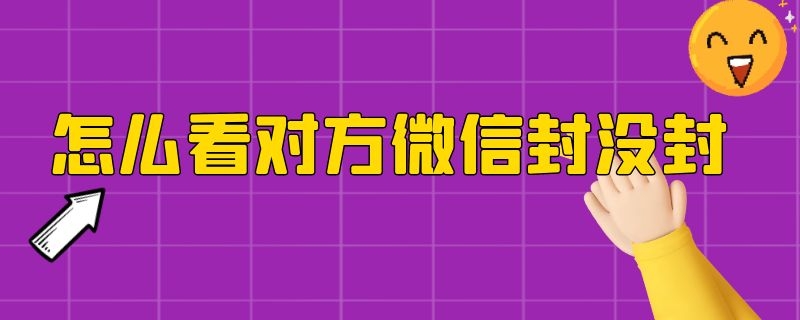 怎么看对方微信封没封