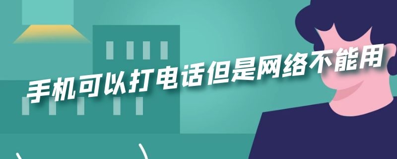 手机可以打电话但是网络不能用