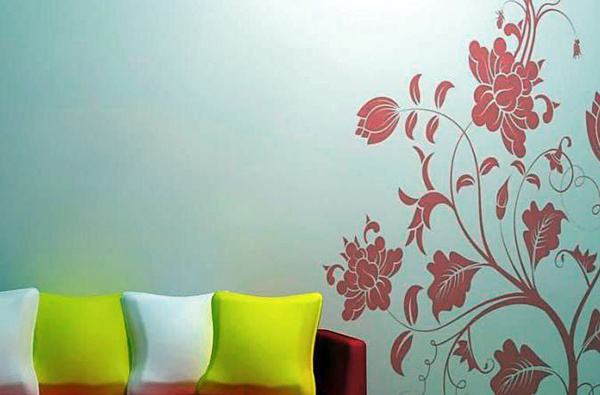 沙发手绘墙制作方法 自己动手更有意义