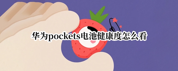 华为pockets电池健康度怎么看（华为测电池健康度）