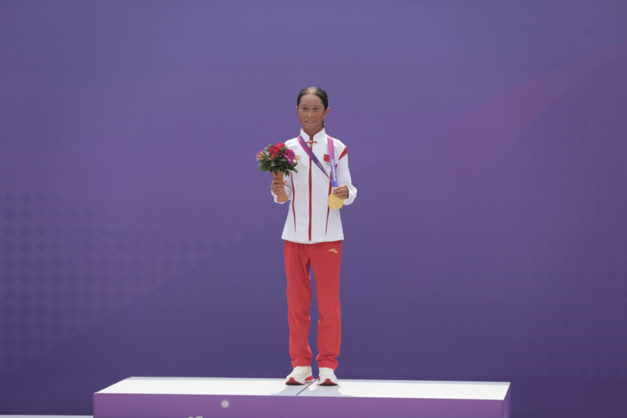 “我对滑板一见钟情！”13岁济南姑娘成为中国最年轻亚运冠军