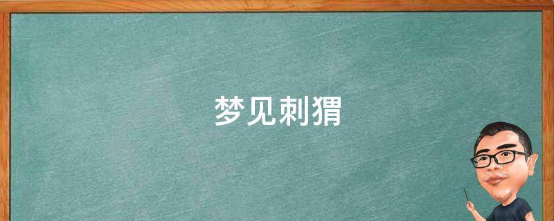 梦见刺猬（梦见刺猬是什么预兆 男性）